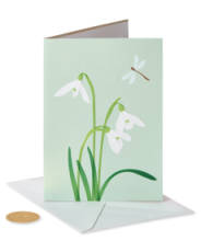 White Crocus Vellum Sympathy Greeting Card Image 4