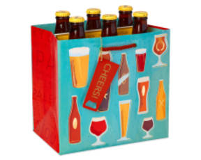 Beer Gift Bag Cheers 1-Count