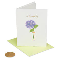 Floral Vase Sympathy Greeting CardImage 4