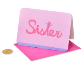 Scalloped Sister Birthday Greeting CardImage 2