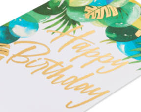 Greenery Balloons Birthday Greeting Card Image 2