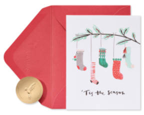 Hanging Stockings Holiday Boxed Cards - Glitter-Free, 20-Count Image 1