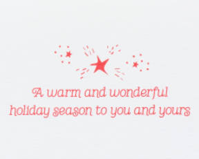 Wonderful Holiday Season Christmas Greeting CardImage 3