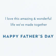 Amazing & Wonderful Life Father's Day Greeting Card for Husband Image 3