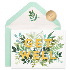 Sending Healing Thoughts Get Well Soon Greeting Card Image 1