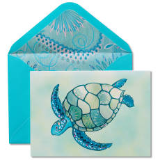 Mosaic Turtle Blank Greeting Card