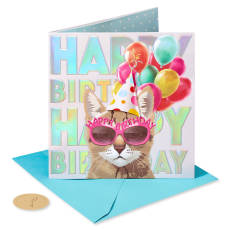 One Cool Cat Birthday Greeting Card Image 4