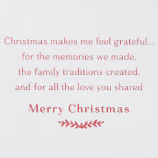 Grateful for the Memories We Made Christmas Greeting Card for Mom Image 3