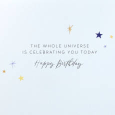 Universe Is Celebrating Birthday Greeting Card with Necklace Image 3