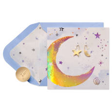 Keep Shining Birthday Greeting Card with Earrings Image