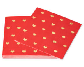 Valentine's Day Heart Lunch Napkins 20-CountImage 1