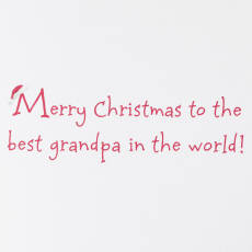 Best Grandpa in the World Christmas Greeting Card for Grandpa Image 3