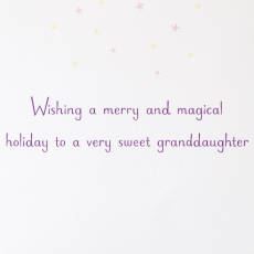 Merry and Magical Holiday Christmas Greeting Card for Granddaughter Image 6