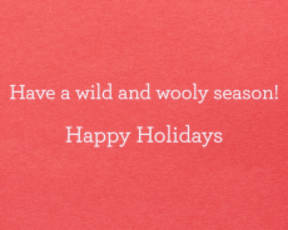 Wild and Wooly Holiday Greeting Card Image 5