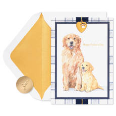 I'm So Lucky Dog Father's Day Greeting Card for Dad Image 1