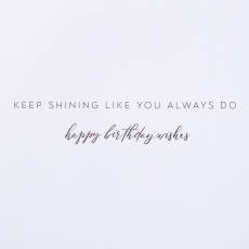 Keep Shining Birthday Greeting Card with Earrings Image 3