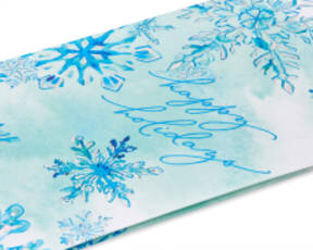 Watercolor Snowflakes Happy Holidays Greeting CardImage 3