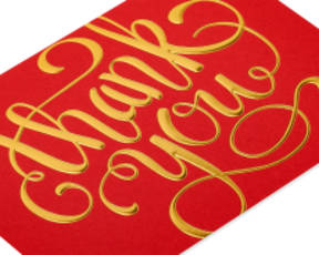 Red and Gold Thank You Holiday Boxed Cards, 12-Count Image 4