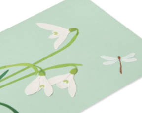 White Crocus Vellum Sympathy Greeting Card Image 3