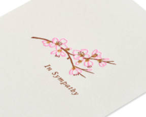 Floral Branch Blank Sympathy Greeting Card Image 2