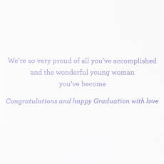 Wonderful Young Woman Graduation Greeting Card for Daughter Image 3