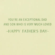 Exceptional Dad and Son Father's Day Greeting Card for Son Image 3