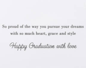 Heart, Grace, and Style Graduation Greeting Card Image 3