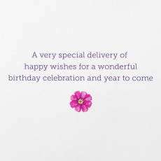 Special Delivery Blank Birthday Greeting Card - Designed by Bella Pilar Image 3