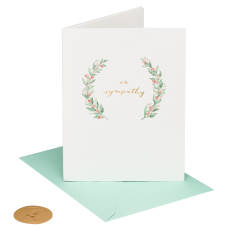 Elegant Greenery Sympathy Greeting CardImage 4