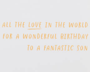 All the Love In the World Birthday Greeting Card for Son Image 4
