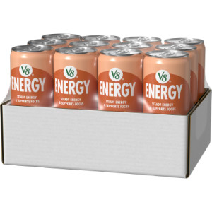 Closecaseimage for V8 +Energy® Orange Pineapple Juice Energy Drink, 11.5 fl oz Can (12 Pack)