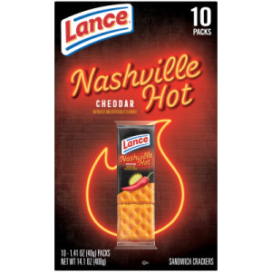Straightbackimage for Lance® Nashville Hot Cheddar Sandwich Crackers, 10 Pack