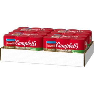 Opencaseimage for Campbell’s® 100% Tomato Juice, 5.5 fl oz Can (48 Pack)