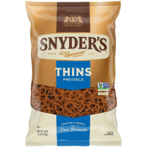 Snyder’s of Hanover® Pretzels, Thins Pretzels, Family Size Bag, 16 Oz