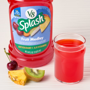 Styledimage for V8 Splash® Fruit Medley Flavored Juice Beverage, 64 fl oz Bottle (6 Pack)