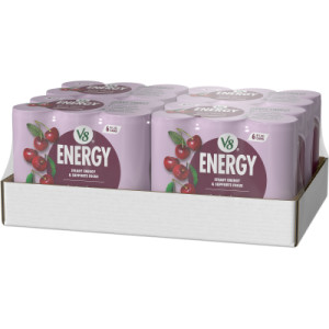 Closecaseimage for V8 +Energy® Black Cherry Juice Energy Drink, 8 fl oz Can (24 Pack)