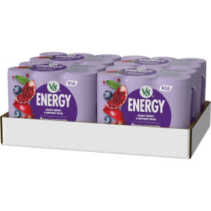 Opencaseimage for V8 +Energy® Pomegranate Blueberry Juice Energy Drink, 8 fl oz Can (24 Pack)