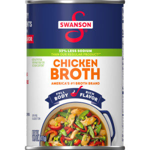 Swanson® Natural Goodness® 33% Less Sodium Chicken Broth, 14.5 oz Can (Pack of 24)