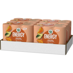 Opencaseimage for V8 +Energy® Orange Pineapple Juice Energy Drink, 8 fl oz Can (24 Pack)