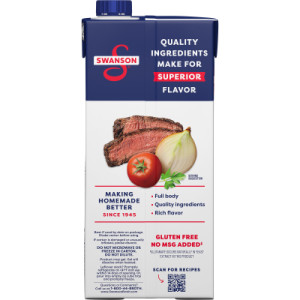 Straightbackimage for Swanson® 100% Natural Beef Stock, 32 oz Carton (12 Pack)