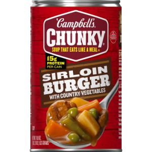 Campbell’s® Chunky® Soup, Sirloin Burger With Country Vegetables Beef Soup, 18.8 oz Can