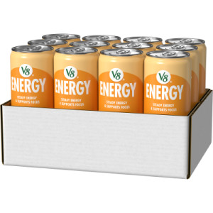 Opencaseimage for V8 +Energy® Peach Mango Juice Energy Drink, 11.5 fl oz Can (12 Pack)