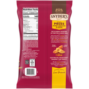 Straightbackimage for Snyder’s of Hanover Pretzel Pieces, Honey Mustard and Onion, 11.25 Oz