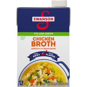 Swanson® Natural Goodness® Lower Sodium Chicken Broth, 48 oz Carton (8 Pack)
