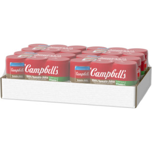 Closecaseimage for Campbell’s® 100% Tomato Juice, 5.5 fl oz Can (48 Pack)