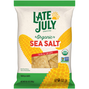 Late July Snacks Thin and Crispy Organic Tortilla Chips with Sea Salt, 10.1 oz Bag