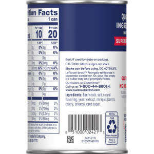 Straightbackimage for Swanson® 100% Natural Beef Broth, 14.5 Oz Can (Pack of 24)