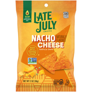 Late July Snacks, Nacho Cheese Tortilla Chips, 2 Oz. Bag
