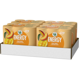 Opencaseimage for V8 +Energy® Peach Mango Juice Energy Drink, 8 fl oz Can (24 Pack)