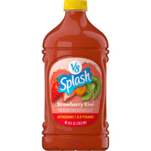V8 Splash® Strawberry Kiwi Flavored Juice Beverage, 64 fl oz Bottle (6 Pack)